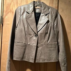 i.e. leather blazer